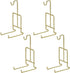 HOHIYA Tea Cup and Saucer Display Stand Holder Rack Teacup Easel Twist Wire (Gold,Pack of 4)