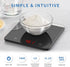 SMARTRO Food Scale, High Accurate Digital Kitchen Scale Weight Grams and Ounces for Cooking Baking, 1g/0.01oz Precise Graduation, Sleek Tempered Glass, Large Platform