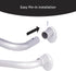 Eclipse Wrap Around Window Curtain Rod, 48-86", Silver