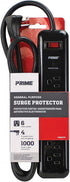 Prime Wire PB802225 6-Outlet Household Electronics Surge Protector with 14/3 SJT 4-Feet Cord