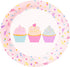 144 Pieces Cupcake Party Supplies, Paper Plates, Napkins, Cups and Cutlery (Serves 24)
