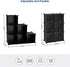 SONGMICS Cube Storage Organizer, 6-Cube Bookshelf, Closet Organizers and Storage, Modular Bookcase, Storage Shelving for Bedroom, Living Room, Home Office, with Rubber Mallet, Black ULPC06H