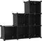 SONGMICS Cube Storage Organizer, 6-Cube Bookshelf, Closet Organizers and Storage, Modular Bookcase, Storage Shelving for Bedroom, Living Room, Home Office, with Rubber Mallet, Black ULPC06H