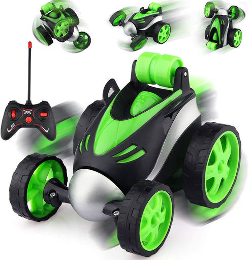 EpochAir Remote Control Car - Rc Stunt Car for Boy Toys, 360 Degree Rotation Racing Car, Rc Cars Flip and Roll, Stunt Car Toy for Kids (Green)