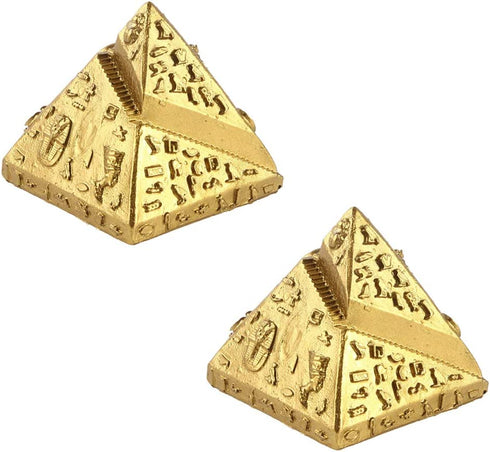 IMIKEYA Mini Pyramid Model Egyptian Pyramid Egypt Figurine Statue Model Sculpture Feng Shui Decorations Home Office Decor 2pcs