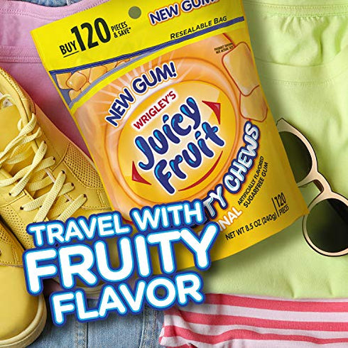 Juicy Fruit, Fruity Sugarfree Chewing Gum, 120 ct