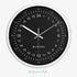Navaris 24 Hour Wall Clock - 11.8" Analog Military Time Clock with Silent Movement Non-Ticking Hands - Battery Operated - Silver Frame with White Face