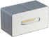 Stylish PU Leather Tissue Box Holder, Square Napkin Holder Pumping Paper Case Dispenser, Facial Tissue Holder with Magnetic Bottom for Home Office Car Automotive Decoration (Gray)