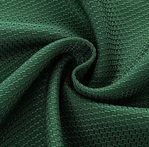 Biscaynebay Textured Fabric Round Tablecloths 60 Inches in Diameter, Hunter Green Water Resistant Tablecloths for Dining, Kitchen, Wedding, Parties etc. Machine Washable