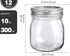 KAMOTA Mason Jars 10 oz With Regular Lids and Bands, Ideal for Jam, Honey, Wedding Favors, Shower Favors, Baby Foods, DIY Magnetic Spice Jars, 12 PACK, 20 Whiteboard Labels Included