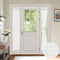 MIULEE Set of 2 72 Inches Length Door Curtains with Linen Texture for Sidelight Semi-Sheer Window Voile Panels 2 Panels Width in 25 Inches White