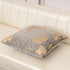 Aeckself 20 x 20 Inch Grey Beige Leather Geometric Plaid Embroidery Velvet Cushion Case Luxury Modern Square Throw Pillow Cover Decorative Pillow for Couch Living Room Bedroom Car 50 x 50cm
