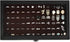 JackCubeDesign Jewelry Ring Display Organizer Storage Box Case Tray Holder with 72 Slot Ring Display(Black, Inside Brown Velvet, 14.7 x 8.3 x 1.97 inches)-:MK248B
