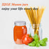 TGJOR 32 OZ Wide Mouth Mason Jars, Glass Jars with Silver Metal Airtight Lids, Perfect for Meal Prep, Food Storage, Canning, Drinking, Preserving, Favors, Decorating Jars (4 pack)