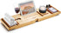 PEULEX Bathtub Tray- Bath Caddy Comes With Book, Soap Dish & Wine Glass Holder, Expandable Hot Tub Tray Designed With Premium Bamboo, For Luxurious Bathing, Great For Bath Lovers & Gift For Loved Ones