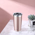 Umite Chef 20oz Tumbler with Lid, Stainless Steel Vacuum Insulated Double Wall Travel Tumbler with Straw, Durable Insulated Coffee Mug, Rose Gold, Thermal Cup with Lid