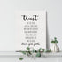 Bible Verse Art Wall Decor Proverbs 3:5-6 Trust in the Lord Scripture Canvas Painting Prints for Home Dining Room Living Room Wall Decor Framed Artwork Christian Gifts(12x15 Inch)
