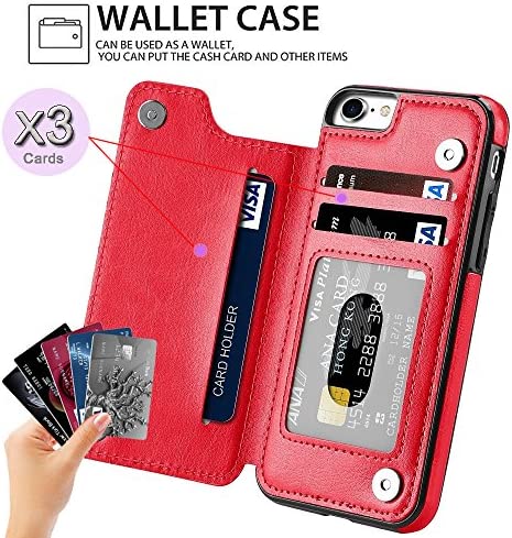 iPhone 6S Plus Wallet Case,iPhone 6 Plus Flip Case for Women/Men,iPhone 6s Plus Purse Case,Auker Vintage Leather Folio Flop Secure Fit Magnetic Closure Folding Case with Wallet/Card Holder