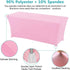 Sibosen 6Ft Spandex Table Cover Rectangular Fitted Tablecloths Wedding Party Patio Table Covers Event Stretchable Tablecloth (Pink)