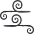 RTZEN Decorative Large Curtain Holdbacks - Set of 2 - Wrought Iron Window Drapery Tiebacks - Handmade Rod Drape Tieback Black Hooks - Rot Metal Drapes Hangers - Unique Hand Craft D©cor