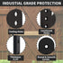 skysen Upgrade Door Security Barricade Brackets,Thickness-1/4" Drop Open Bar Holder Steel U Bracket fit for 2 x 4 Lumber,Carbon Steel,Black(fdzj-1)