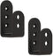skysen Upgrade Door Security Barricade Brackets,Thickness-1/4" Drop Open Bar Holder Steel U Bracket fit for 2 x 4 Lumber,Carbon Steel,Black(fdzj-1)