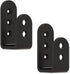 skysen Upgrade Door Security Barricade Brackets,Thickness-1/4" Drop Open Bar Holder Steel U Bracket fit for 2 x 4 Lumber,Carbon Steel,Black(fdzj-1)
