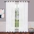 RNDRSSE Sheer Curtains Faux Linen Semi Voile Light Filtering Drapes Pair for Bedroom Living Room, Set of 2 Grommet Top Window Curtain Panels (Each 54 x 84 Inch, White)