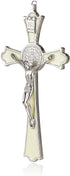 Saint Benedict Enamel Crucifix - Crucifix Wall Cross Metal Wall Art-8 Inch Cross Give Blessing and The Spiritual Sacred:Faith Gift for your Acquaintances