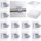 10 Pcs No Drill Curtain Rod Brackets, Adhesive Curtain Rod Holder, No Nail Curtain Rod Brackets Fixing Holders, Drapery Wall Clamp Hook for Curtain Rod with 10 Acrylic Double-Sided Tape (Transparent)