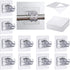10 Pcs No Drill Curtain Rod Brackets, Adhesive Curtain Rod Holder, No Nail Curtain Rod Brackets Fixing Holders, Drapery Wall Clamp Hook for Curtain Rod with 10 Acrylic Double-Sided Tape (Transparent)