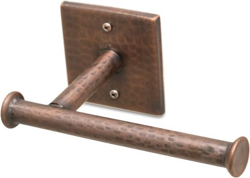 Monarch Abode 17088 Hand Hammered Copper Toilet Paper Holder, Antique