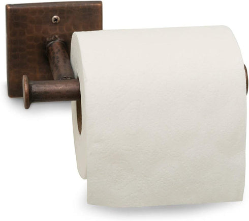 Monarch Abode 17088 Hand Hammered Copper Toilet Paper Holder, Antique