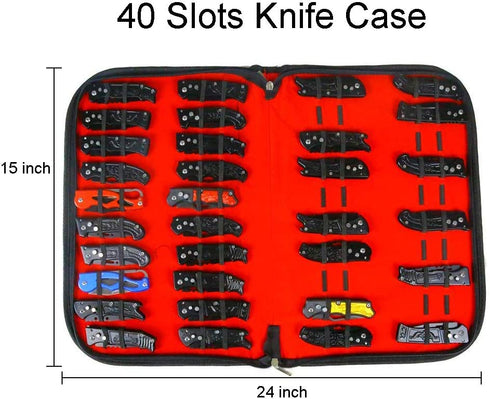 Knife Display Case For 40 Pocket Knives,Butterfly Knife Storage Organizer,Cool Knives Case,Pocket Knife Storage Case,Pocket Knife Holder,Knife Cases For Collections Survival Tactical EDC Mini Knife