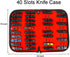 Knife Display Case For 40 Pocket Knives,Butterfly Knife Storage Organizer,Cool Knives Case,Pocket Knife Storage Case,Pocket Knife Holder,Knife Cases For Collections Survival Tactical EDC Mini Knife