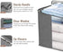 SGHUO Foldable Comforter Storage Bag, 4 Pack Large Organizers for Blankets, Pillow, Quilts, Linen, Storage Containers with Thick Fabric, Sturdy Zipper, Reinforced Handles, Clear Window, Grey, 90L