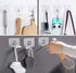 Adhesive Hooks, Transparent Reusable Utility Hooks Heavy Duty Wall Hooks 13lb(Max) Seamless Hooks Waterproof and Oil Proof for Kitchen Bathroom and Kitchen (50)