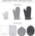 KitchenAid Beacon Two-Tone Oven Mitt 2-Pack Set, 5.75"x13", Contour Silver/Onyx Black 2 Count