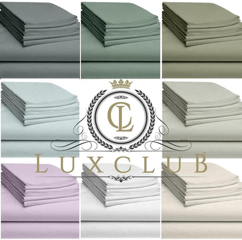 LuxClub 4 PC Sheet Set Bamboo Sheets Deep Pockets 16" Eco Friendly Wrinkle Free Sheets Machine Washable Hotel Bedding Silky Soft - Pearl Pink Twin XL