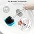 IXO Toilet Brush and Holder, 2 Pack Toilet Brush with 304 Stainless Steel Long Handle, Toilet Bowl Brush for Bathroom Toilet-Ergonomic, Elegant,Durable (Grey)