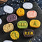 Xdodnev 6pcs Oval Press Cookie Stamp Moon Cake Decor Mould Barrel Mooncake Mold 100g DIY