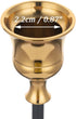 Romadedi Candlestick Holders for Taper Candle - Set of 3 Gold and Black Decorative Candle Stick Holder for Home Mantel Dinning Table Christmas Wedding Centerpiece Decorations, 5.8/8/8.8™™ Tall