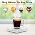 Mug Warmer 5 Temperature Settings Timing Reminder | Portable Beverage Warmer USB Coffee Mug Warmer with Auto Shut Off Function Coffee Cup Warmer for Desk White