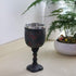 Medieval Double Dragon Wine Goblet - Valentines Dungeons and Dragons Wine Chalice -7oz Stainless Steel Drinking Cup - Romantic Novelty Gothic Gift Party Idea Goblets Present for Girl Girlfriend Wife