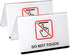 dealzEpic - Do Not Touch Table Top Sign | Clear White Acrylic Double-Sided Tabletop Sign - 4.1x2.6 inches | Set of 2