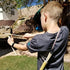 Adventure Awaits! - 2-Pack Handmade Wooden Bow and Arrow Set - 20 Wood Arrows and 2 Quivers - for Outdoor Play