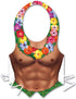 Beistle Plastic Hula Hunk Vests 3 Piece, Multicolored