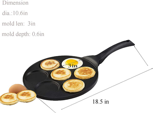 Mini Pancake Maker for Kids,Sarten Mini Pancakes Griddle Round Pancake Pan for Pancakes Nonstick Pancake Griddle Pan