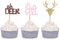24 Counts Oh Deer It's a Girl Cupcake Toppers Gender Reveal Party Decorations Girl Baby Shower Party Favors