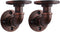 Shelf Brackets,GoYonder Industrial Pipe Floating Shelf Brackets Wall Mounted Pipe Brackets for Steampunk Home Decor,2 Pack (8x8CM, Bronze Finish)